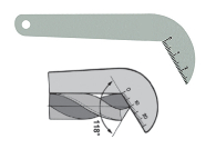麻花钻头磨削量规