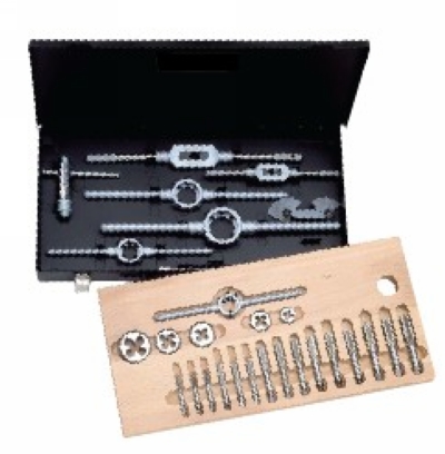 公制细牙手用丝锥板牙组套